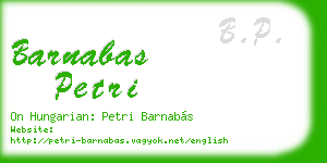 barnabas petri business card