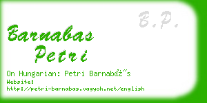 barnabas petri business card